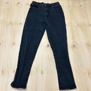 Zana Di Tapered Jeans Womens 13/14 Black Dark Wash Regular Fit Stretch Denim